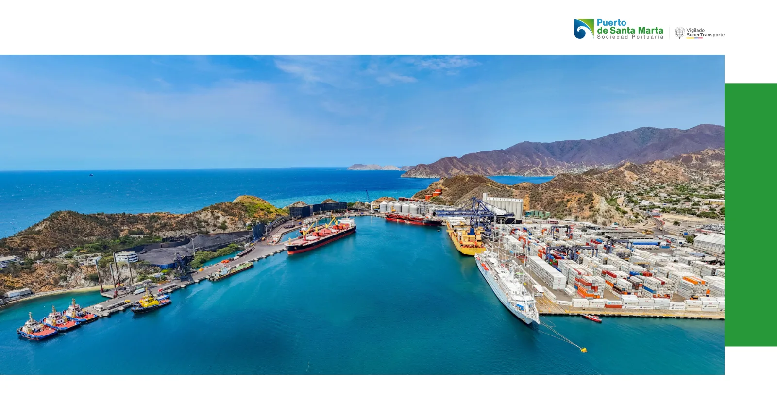 Página 1: portada con vista panorámica del Puerto de Santa Marta