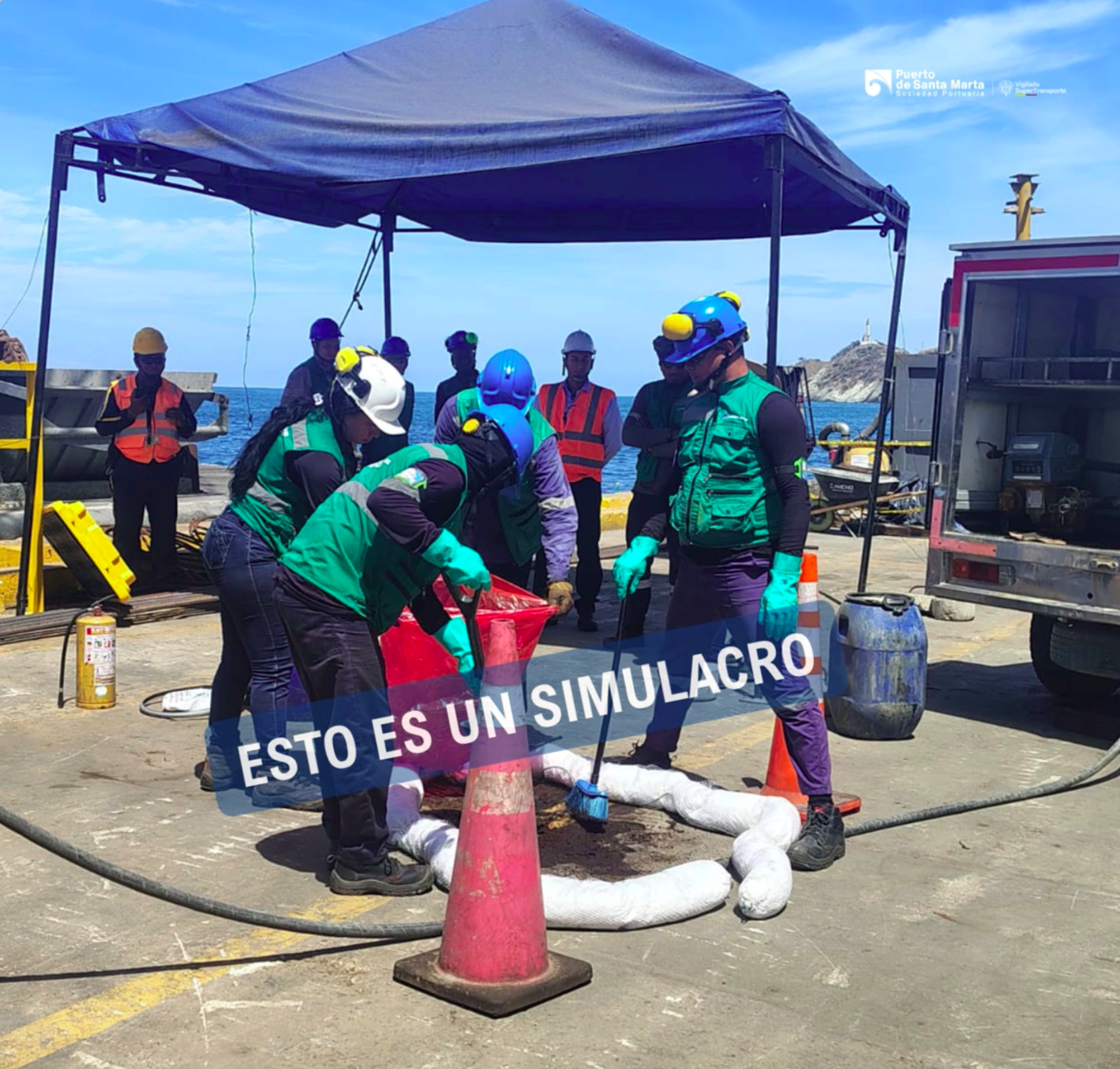 La seguridad y la reacción oportuna son prioridades de la Sociedad Portuaria Regional de Santa Marta y sus empresas filiales